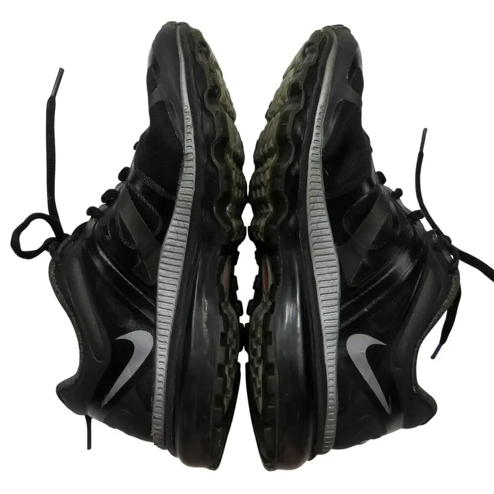 Nike Air Max 2012 Pure Platinum Black Running Shoes Sneakers Size 7.5 Women's